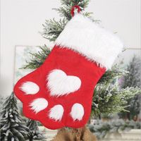 Christmas Dog Claw Socks Children's Gift Bag Pet Socks Candy Bag Nhmv155561 sku image 1