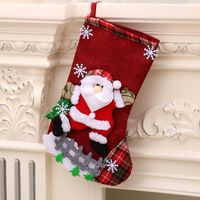 Linen Large Christmas Stockings Ornament Gift Bag Nhmv155578 sku image 1