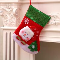 Flannel Santa Claus Christmas Socks Children's Gift Bag Nhmv155592 sku image 2