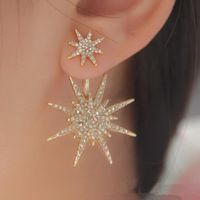 Fashion Six-pointed Star-studded Hanging Snowflake Earrings Nhdp149256 main image 1