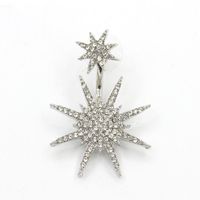 Fashion Six-pointed Star-studded Hanging Snowflake Earrings Nhdp149256 main image 3