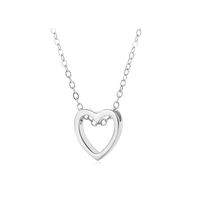 Korean Style Hollow Heart Love Heart Heart Couple Stainless Steel Color Necklace Nhdp149373 main image 6