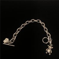 Distressed Vintage Dark Thick Chain Bracelet Nhyq149387 main image 1