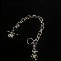 Distressed Vintage Dark Thick Chain Bracelet Nhyq149387 main image 3