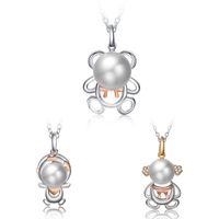 Creative Bear Machine Cat Penguin Pearl Necklace Nhll149388 main image 5