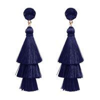 Vente Chaude Nouveau Boucles D'oreilles Vintage Style Ethnique Vug Boucles D'oreilles Bohème Multi-couche Gradient Gland Boucles D'oreilles main image 7