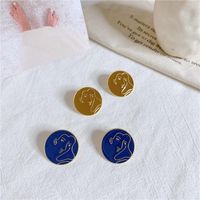 Womens Round Paint Alloy Earrings Nhyq149406 main image 4