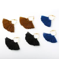 Fashion Fan-shaped Handmade Tassel Earrings Nhdp149433 main image 5