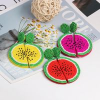 Fashion Watermelon Dragon Fruit Handmade Bead Earrings Nhjj149449 main image 3