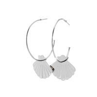 New C-shell Alloy Hoop Earrings Nhot149450 main image 4