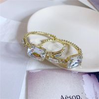 Fashioned Artificial Gemstone Luxury Gem Dinner Dress Big Earrings Nhyq149231 sku image 1