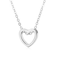 Korean Style Hollow Heart Love Heart Heart Couple Stainless Steel Color Necklace Nhdp149373 sku image 2