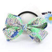 Style Coréen Nouveau Mignon Rétro Cheveux Accessoires Bowknot Cheveux Anneau Cheveux Corde Queue De Cheval Cravate Bande De Caoutchouc En Gros sku image 1