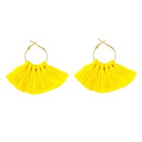 Fashion Fan-shaped Handmade Tassel Earrings Nhdp149433 sku image 6