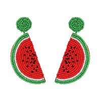 Fashion Watermelon Dragon Fruit Handmade Bead Earrings Nhjj149449 sku image 1
