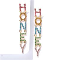 New Honey Letters Diamond Earrings Nhjq155615 main image 3