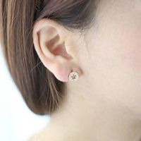 Full Diamond Five-pointed Star Stud Earrings Nhdp155625 main image 3