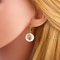 Natural Shell Pearl Color Zircon Earrings Nhas155640 main image 6