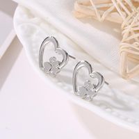 Simple Love Dog Claw Hollow Heart Heart Earrings Nhdp155664 main image 5