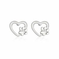 Simple Love Dog Claw Hollow Heart Heart Earrings Nhdp155664 main image 6