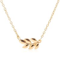 Alloy Leaf Grass Pendant Necklace Nhdp155694 main image 1