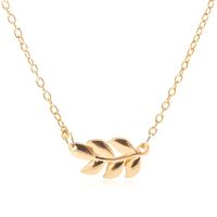 Alloy Leaf Grass Pendant Necklace Nhdp155694 main image 2