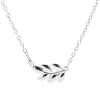 Alloy Leaf Grass Pendant Necklace Nhdp155694 main image 3