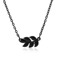 Alloy Leaf Grass Pendant Necklace Nhdp155694 main image 4