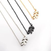 Alloy Leaf Grass Pendant Necklace Nhdp155694 main image 6