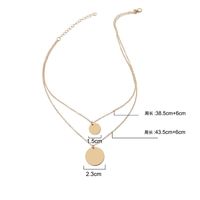 Stylish Metal Double-layer Round Necklace Nhpf155704 main image 3