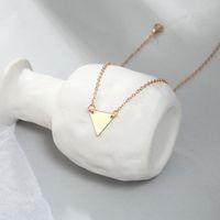 Simple Metal Triangle Alloy Necklace Nhpf155706 main image 4