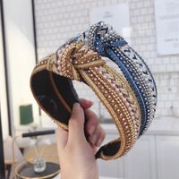 New Pearl Weaving Middle Knotted Headband Nhsm155747 main image 5