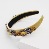New Baroque Square Colored Gemstone Headband Nhwj155752 main image 4