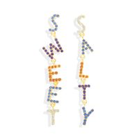New Honey Letters Diamond Earrings Nhjq155615 sku image 2
