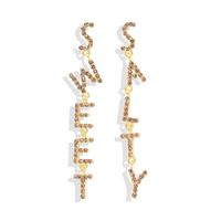 New Honey Letters Diamond Earrings Nhjq155615 sku image 6