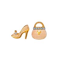 Fashion Bag High Heels Asymmetric Diamond Stud Earrings Nhdp155619 sku image 3