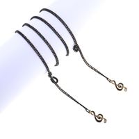 Black Note Pendant Metal Glasses Chain Nhbc155720 sku image 1