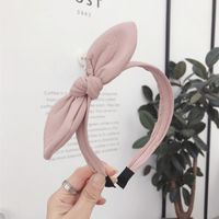 Koreanische Neue Qualität Haarschmuck Koreanische Version Von Pu-kunstleder Kaninchen Ohren Bogen Dünne Seite Stirnband Stirnband Gepresste Haar Damen sku image 6