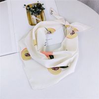 [triangulaire Liant] Nouveau Rafraîchissant Floral Petit Foulard De Soie Des Femmes Printemps Et Automne D'été Coréenne Petit Foulard Imprimé Foulard main image 7