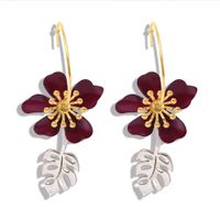 2019 Automne Nouveau Gracieux Boucles D'oreilles Mori Style Feuilles Boucles D'oreilles À La Mode Européenne Et Américaine Nouvelle Célébrité Internet Tous Les-match Fleur Boucles D'oreilles main image 8