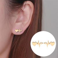 Simple New Alloy Plating Ecg Stud Earrings Nhcu149830 main image 4