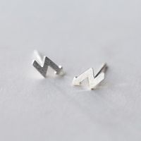 Alloy Plating Letter Z Word Stud Earrings Nhcu149833 main image 2