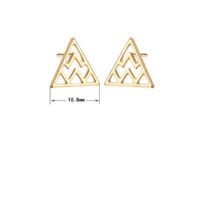 Geometric Hollowed Out Letter W Stud Earrings Nhcu149839 main image 5