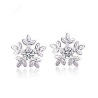 Flocon De Neige Placage Pas D'incrustation Des Boucles D'oreilles Boucles D'oreilles main image 2