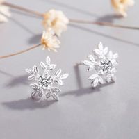 Flocon De Neige Placage Pas D'incrustation Des Boucles D'oreilles Boucles D'oreilles main image 3