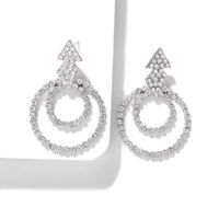 Herbst 2019 Europäische Und Amerikanische Heiße Modelle Earrings Voller Diamanten Geometrische Persönlichkeit Übertriebene Hohle Diamant Ohrringe Ohrringe Und Ohrringe main image 4