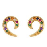 Croix-frontière Nouvelle Arrivée Ins Vente Chaude Gracieux Géométrique Arc Stud Boucles D'oreilles Des Femmes De Mode À La Mode Boucles D'oreilles Simple Boucles D'oreilles Err25 sku image 2