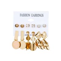 Fashion Cool Wind Geometry Round Metal Stud Earrings Nhdp149900 main image 6