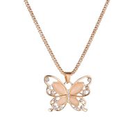 Coréen Creative New Mode Opale Creux Papillon Collier Tout Assorti Élégant Chandail Chaîne Source Usine En Gros main image 1