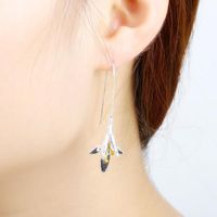 Fashion Long Temperament Vintage Orchid Earrings Nhdp150019 main image 3